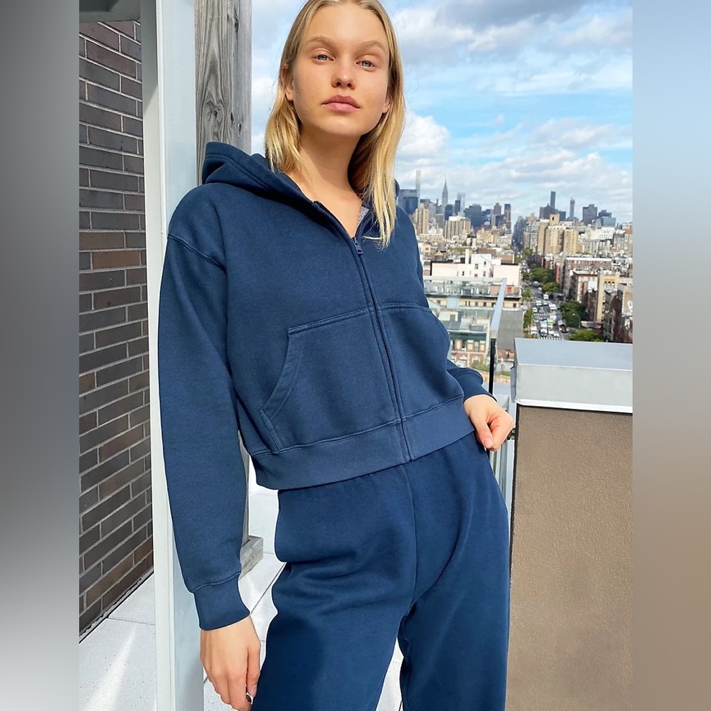 Tna Cozy Fleece Boyfriend Boxy Zip-Up Hoodie